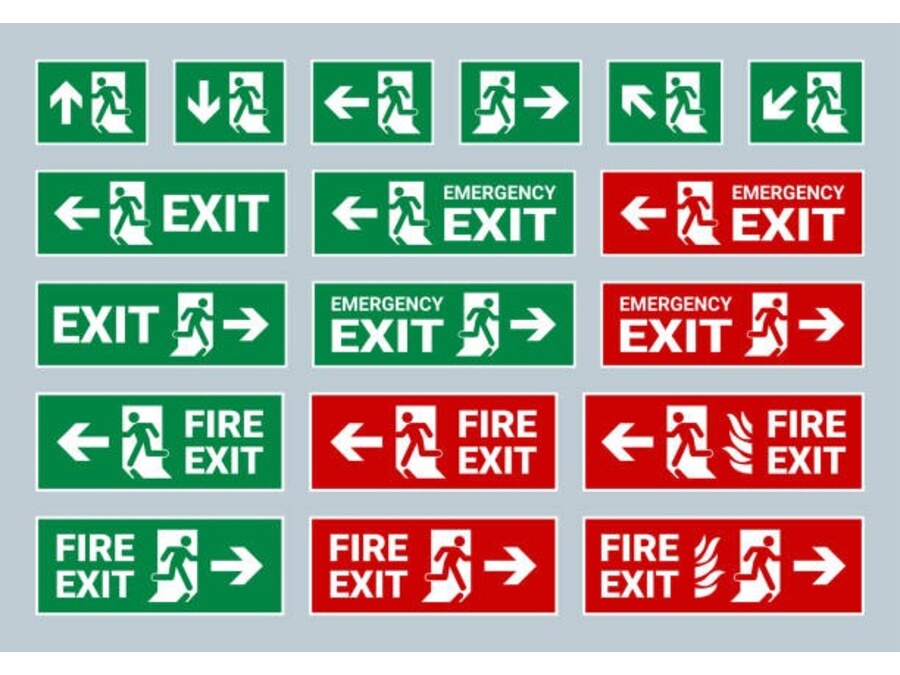 Fire Exit & Escape Route Signs